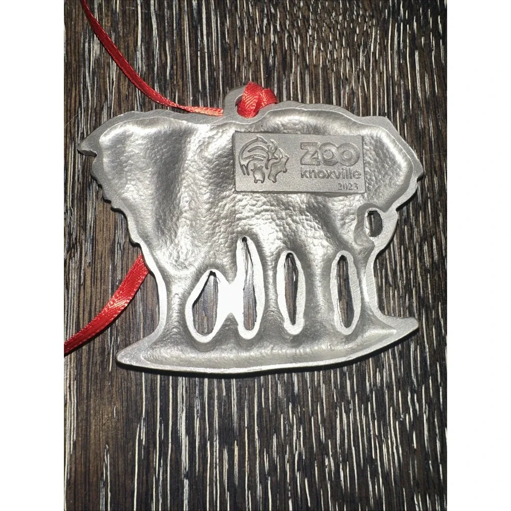Elephant Pewter Ornament Zoo Knoxville 2023